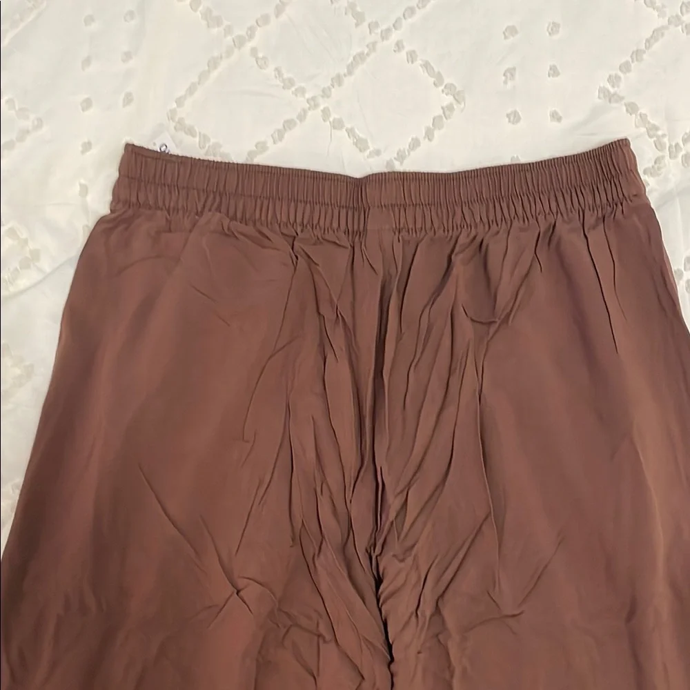 Old Navy Women's Wide Leg linen Pants Brown nwt large tall - Picture 9 of 12